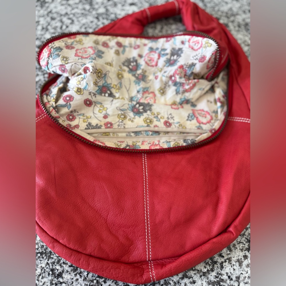 Red Latico NJ USA leather bag - Picture 3 of 7